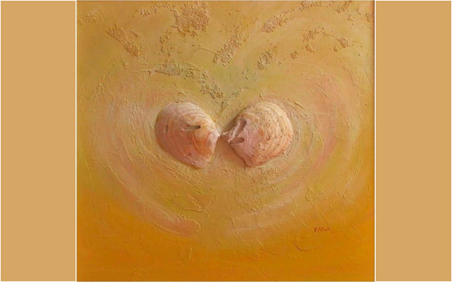 Mariana Attwell - Baisers de sable. 60 x 60 cm.