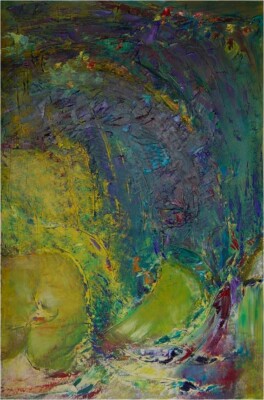 Mariana Attwell - Eaux profondes. 120 x 80 cm.