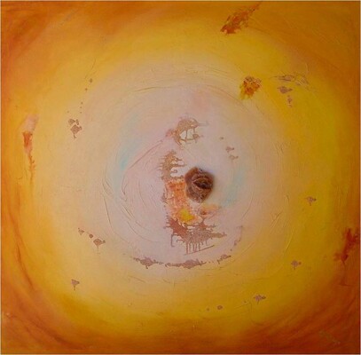 Mariana Attwell - La Fleur du Désert. 100 x 100 cm.