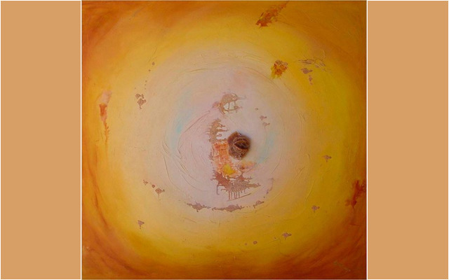Mariana Attwell - La Fleur du Désert. 100 x 100 cm.